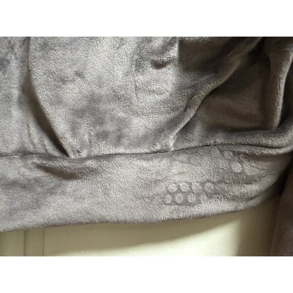 Skims Women's Hoodie Brown Velour Hooded Cropped Long Sleeve Full Zipper-Small - Picture 6 of 7